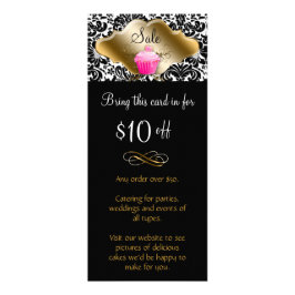 Elegant för Rosa av bakverk Reklamkort