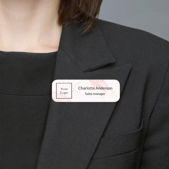 Elegant för  rosa av  för anställda i Business log Namnbricka (Skapare uppladdad)
