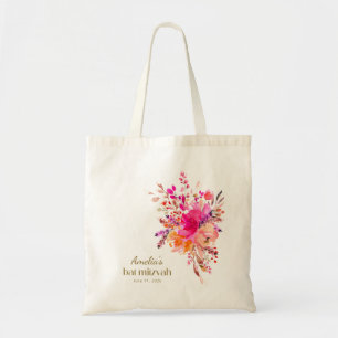Elegant för rosa Guld Watercolor Blommigt Bat mitz Tygkasse