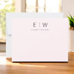 Elegant för  Rosa Modern Minimalistisk Tack<br><div class="desc">Uttryck tacksamhet mot stil när du använder vår klassiska Elegant Modern Minimalist Monogram - tack som du har kort. De här korten är noggrant designade och kombinerar sömlöst sofistikerad contemporary med minimalism, och skapar dem perfekten för att förmedla din uppskattning. De här tackkorten är utformade med precision och noggrannhet, och...</div>