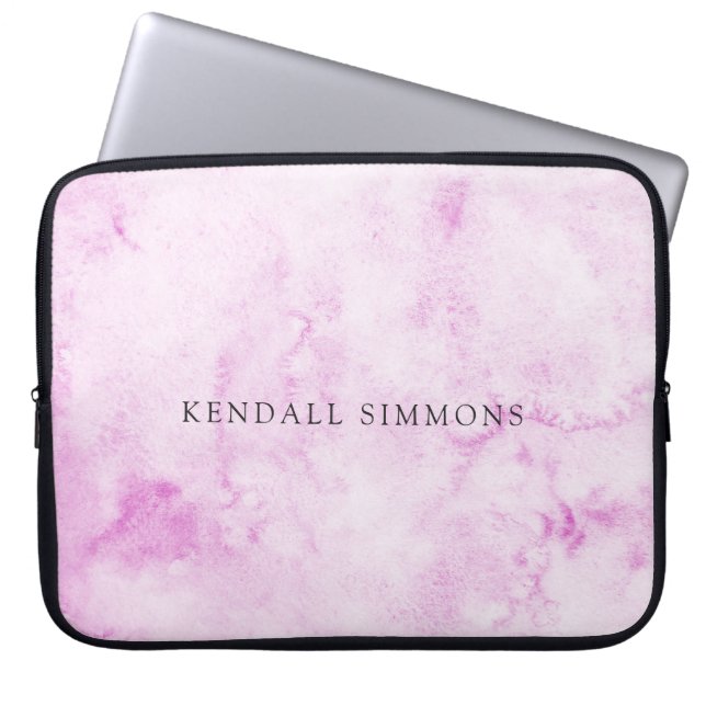 Elegant för rosa vattenfärg laptop fodral (Framsidan)