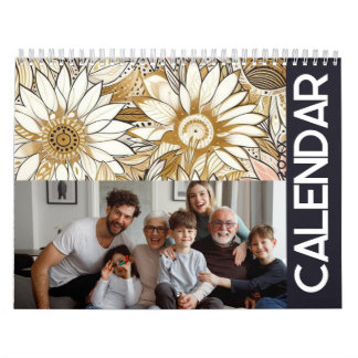elegant för rustik vintage för blommigt, boho-kale kalender