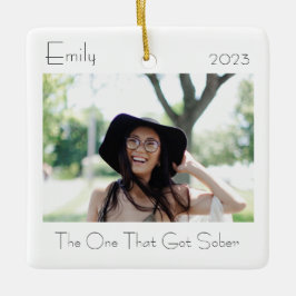 Elegant för säkerhet Modern Minimal Photo Sober Gi Julgransprydnad Keramik