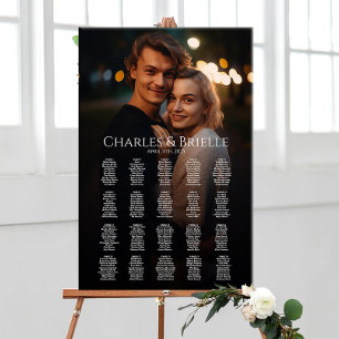 Elegant för sittande foto-bröllop-diagram poster