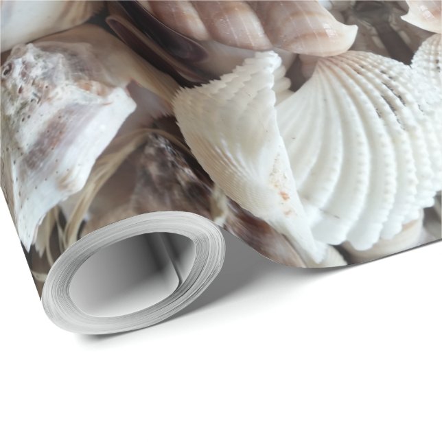 Elegant för snäckor Photography Summer Beach Theme Presentpapper (Rullad Hörn)