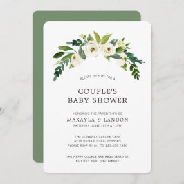 Elegant för spädbarn i vit Blommigt med liten  Inbjudningar