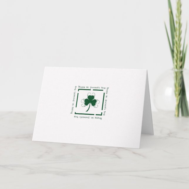 Elegant för St. Patrick-Day Card Simple Kort (Framsida)