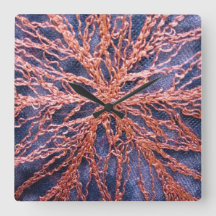 Elegant för stor bränd orange indigo embroidery