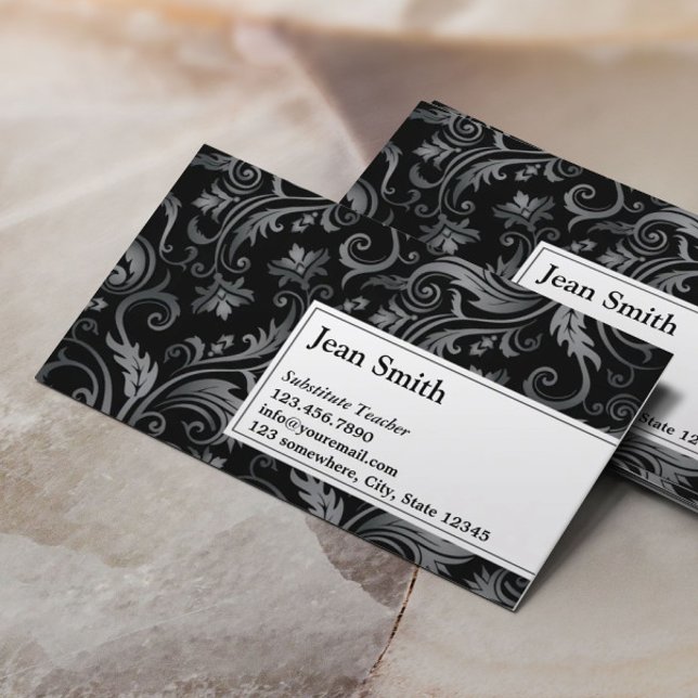 Elegant för substituerade lärare visitkort (Skapare uppladdad)