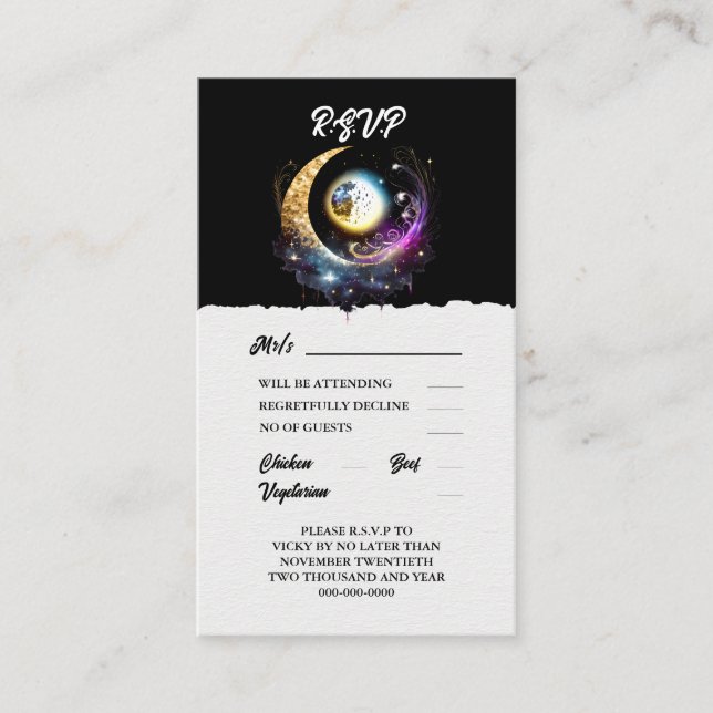 elegant för svart magenta i fullt rådkort (Framsida)