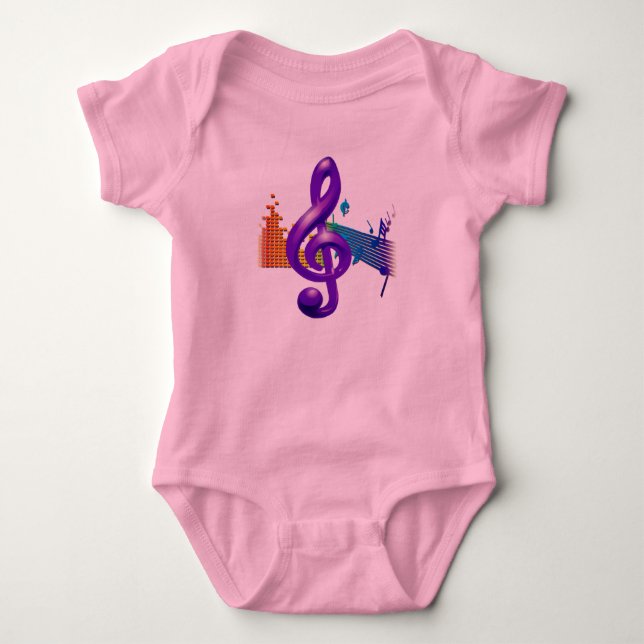 Elegant för treble Lila T-shirt (Framsida)