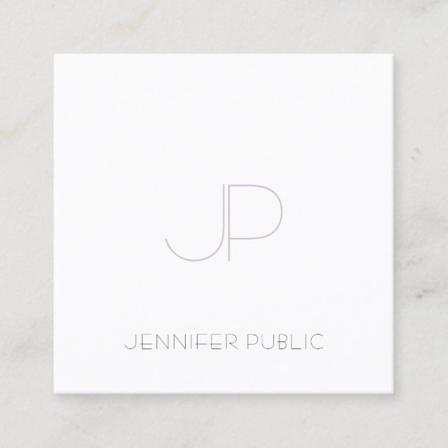 Elegant för Trendig av kreativets moderna monogram Fyrkantigt Visitkort (Framsida)