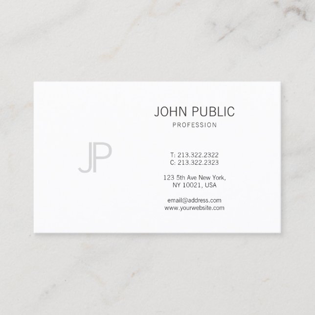 Elegant för utformning av monogram Professionell M Visitkort (Framsida)