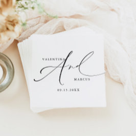 ELEGANT för VALENTINA Chic Calligraphy-skript Brö Pappersservett