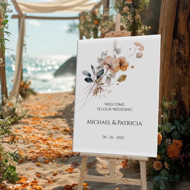 Elegant för välkomsttecken för Wildblommor bröllop Poster (Skapare uppladdad)