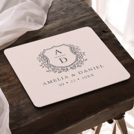 Elegant för Vapensköld av den  Rosan Monogram Bröl Underlägg Papper Kvadrat