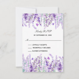 Elegant för vattenfärg för Blommigten Lavender Gre OSA Kort