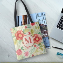 elegant för vattenfärgen vintage Blommigt i monogr