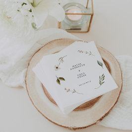 elegant för vild av blommans blommigt, minsta bröl pappersservett