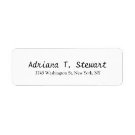 Elegant för vit handskrift Professionell enkel Returadress Etikett
