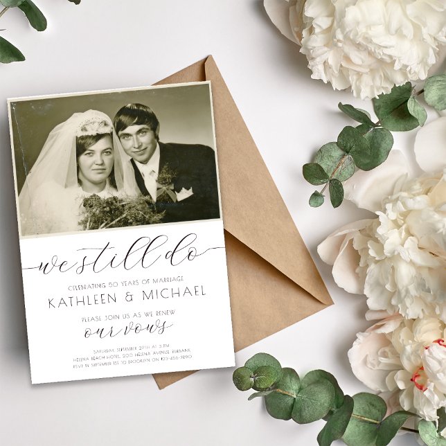 Elegant för Vow-inbjudan till förnyelsefoto Vi gör Inbjudningar (Skapare uppladdad)