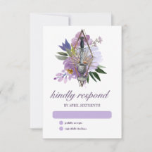 Elegant för Wiccan Union Handfixing Lila Blommigt