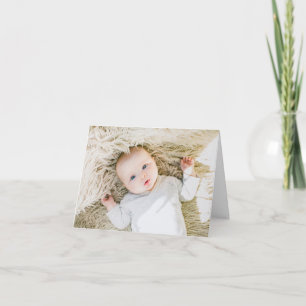 Elegant Föräldraadoptionserbjudande med Foto Dop Inbjudan