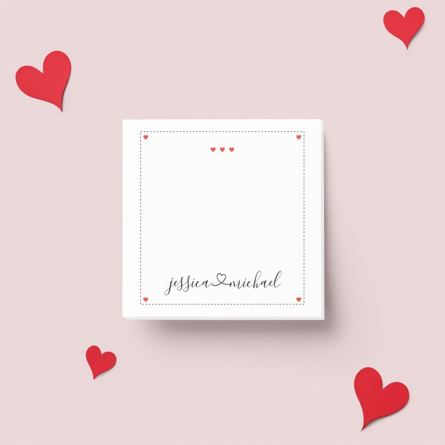 Elegant Förenade av Kärlek Bröllopsgåva Post-it No Block (Personalized Elegance: Joined by Love Wedding Post-it Notes 💍)