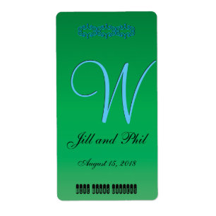 Elegant Forest Grönt 3d Monogram Fraktsedel