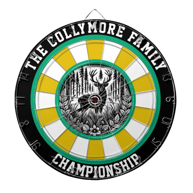 Elegant Forest Hjort med mål Darttavla (Framsidan)