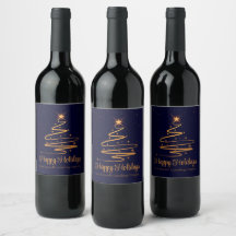Elegant företags julfest Navy Blue Gold