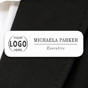 Elegant företagsanpassad logotyp anställd namnbricka