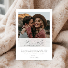Elegant Forever Merry Christmas Newlywed Photo Julkort
