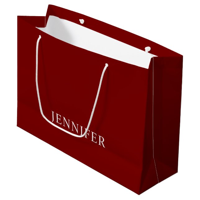 Elegant Formal Custom Name Large Gift Bag (Framsidan Vinklad)