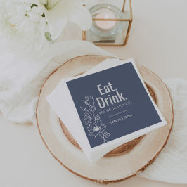 Elegant Formal eat Drink Vi är gift Bröllop Pappersservett