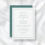 Elegant Formal Emerald Grönt Bröllop Inbjudningar<br><div class="desc">Elegant Formal Emerald Grönt Bröllop. En elegant klassisk fullt-mall för formella svarta och vita bröllopsinbjudningskort för att anpassa den med dina egna personuppgifter om bröllop. En enkel men ändå ändå elegant-design för ett klassiskt bröllop firande av Maggie B Design Studio. Matchande bröllop-papper och tillbehör finns i vår Elegant Formal Emerald...</div>