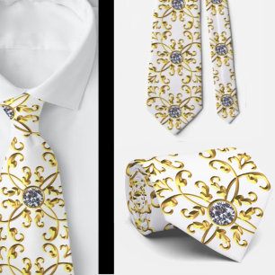 Elegant Formal Faux White Guld Faux Diamond Slips