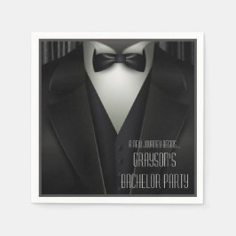 Elegant Formal Tuxedo Bachelor Party Pappersservett