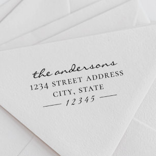 Elegant Formell Family Namn-Returadress Självfärgande Stämpel