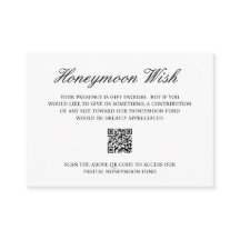 Elegant Formell Honeymånfond QR-kod Bröllop