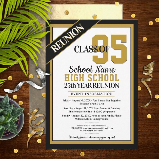 Elegant Formell inbjudan till skolåterförening (Skapare uppladdad)