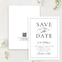 Elegant Formell kalligrafi Bröllop QR-kod Bröllop