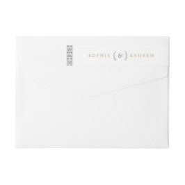 Elegant formell klassisk vintage bröllop monogram etikettband