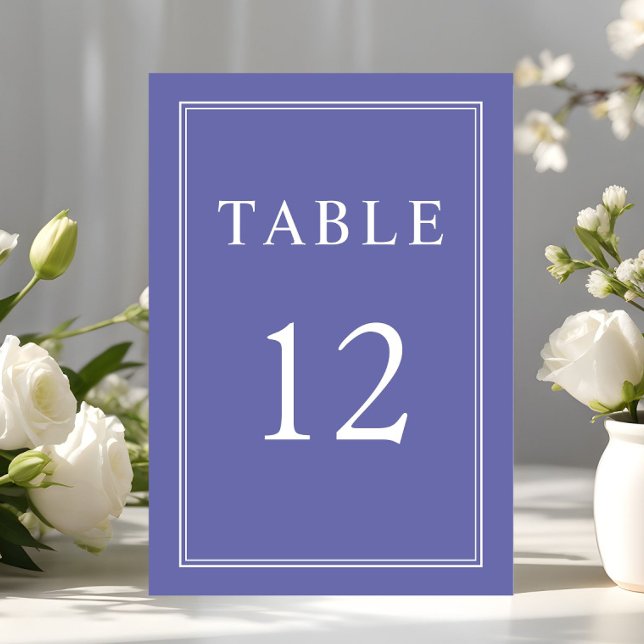 Elegant Formell Lila Lavender Bröllop Bordsnummer (Elegant Formal Purple Lavender Wedding Table Number)