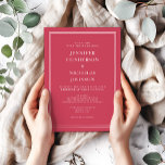 Elegant Formell Magenta Red Bröllop Inbjudningar<br><div class="desc">Elegant Formell inbjudan till Red Wedding Magenta</div>