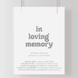 Elegant formell minimal minnestavla för älskad poster