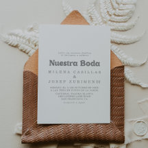Elegant Formell Minimal Nuestra Boda Bröllop
