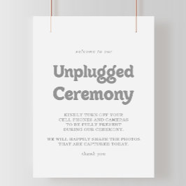 Elegant formell minimal opluggad ceremoni-skylt poster