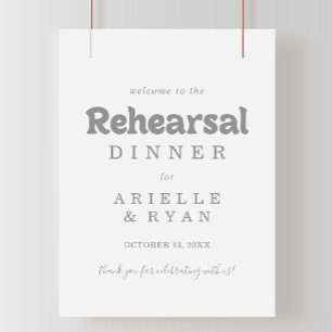 Elegant Formell Minimal Övningsmiddag Välkommen Poster