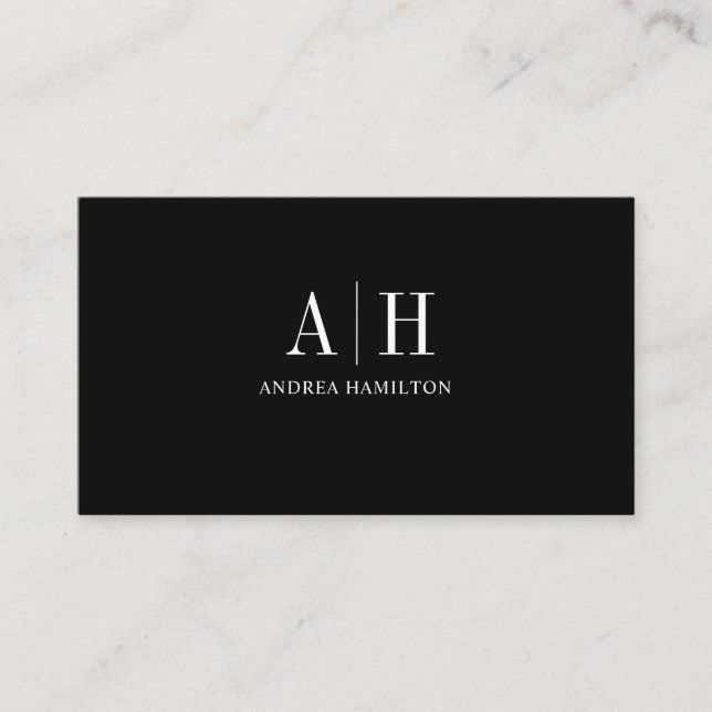 Elegant Formell Professionell två monogramföretag Visitkort (Framsida)